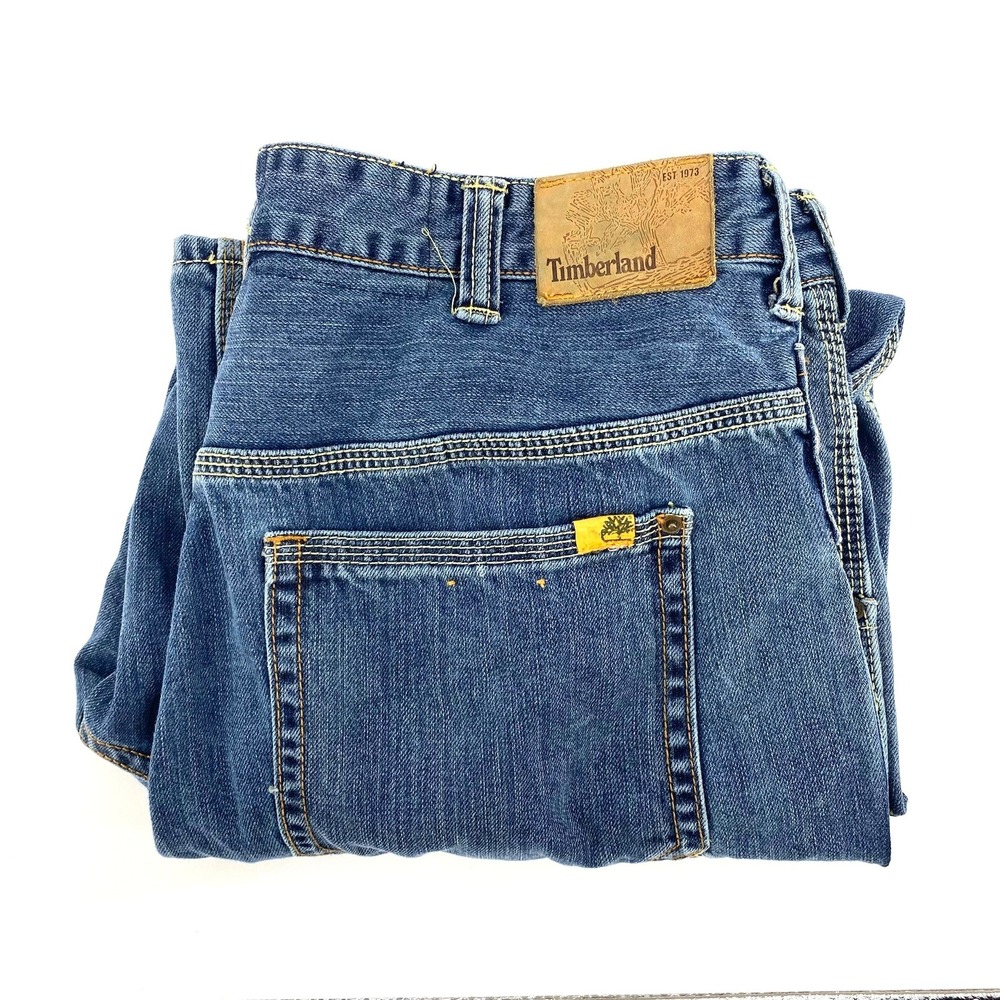 Timberland Carpenter Jeans Menswear Denim Utility Medium Blue Workwear 36x30